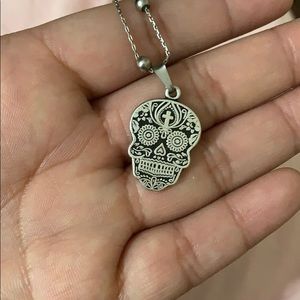 Alex and ani skull necklace